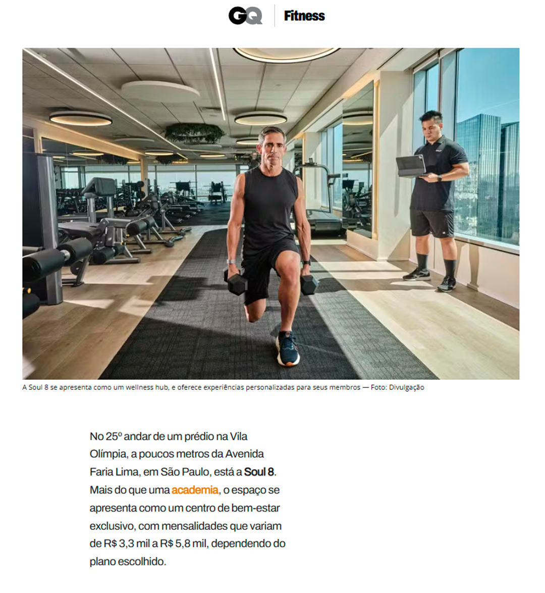 Matéria GQ Fitness: Mais do que uma academia, um wellness hub
